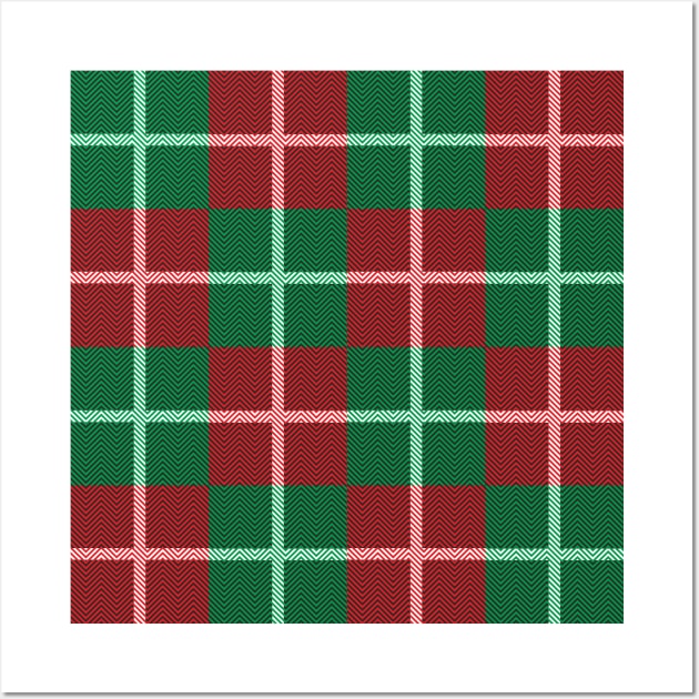 Tartan-christmas pattern Wall Art by ilhnklv